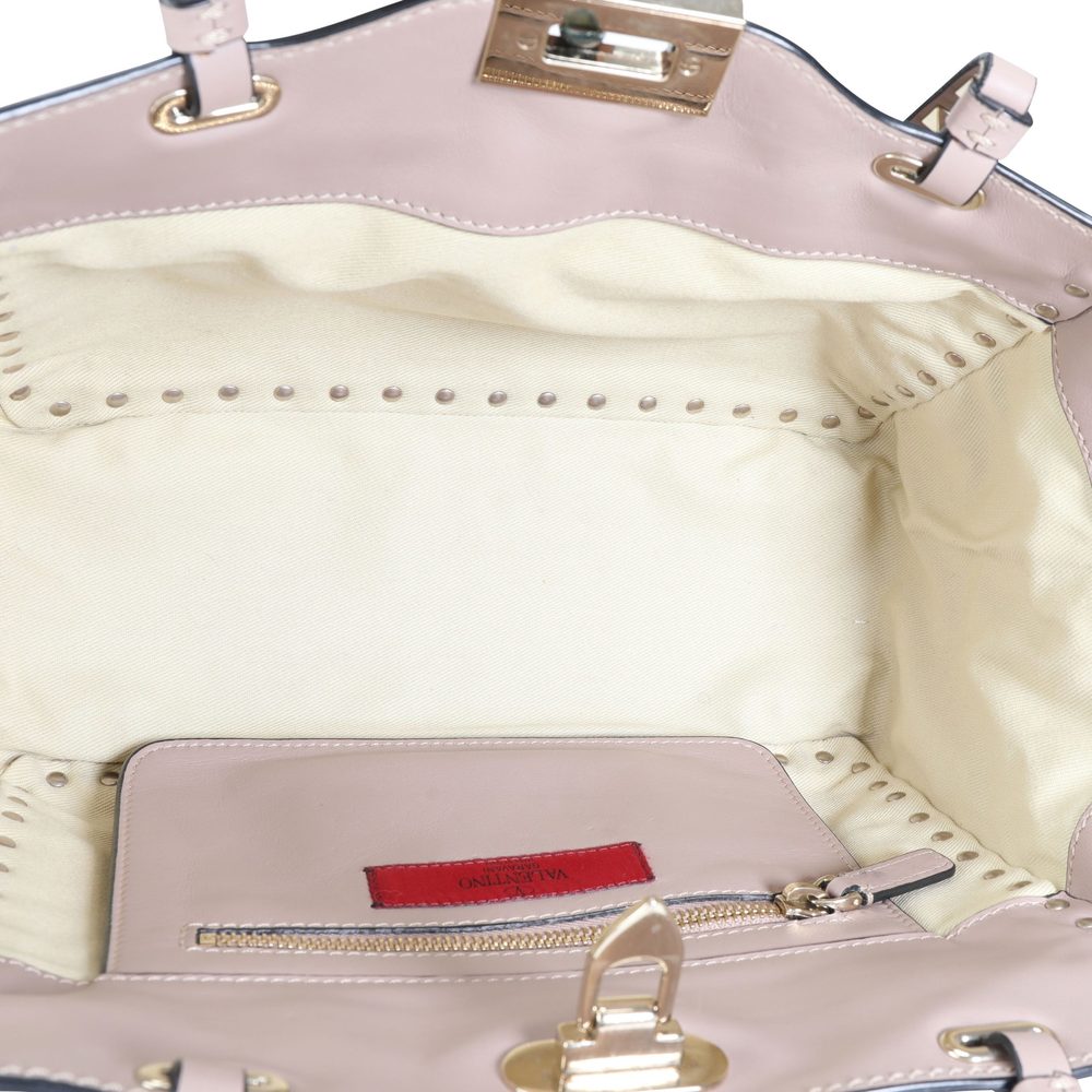 Valentino Poudre Calfskin Small Rockstud Tote - Picture 6 of 6